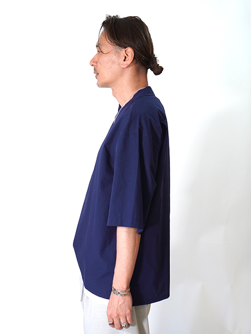 LA MOND  ORGANIC COTTON/LINEN TEE - Navy 