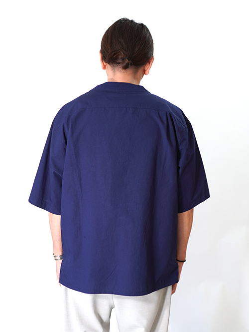 LA MOND  ORGANIC COTTON/LINEN TEE - Navy 