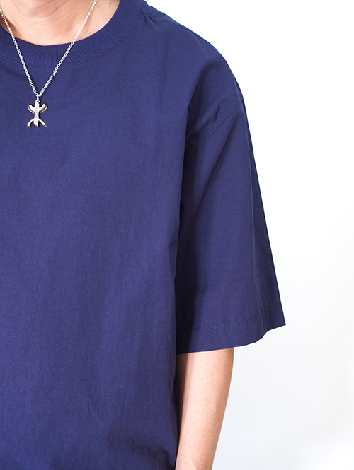 LA MOND  ORGANIC COTTON/LINEN TEE - Navy 