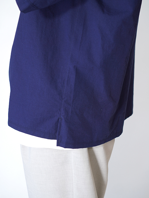 LA MOND  ORGANIC COTTON/LINEN TEE - Navy 