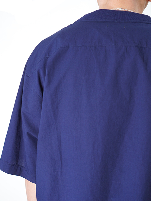 LA MOND  ORGANIC COTTON/LINEN TEE - Navy 