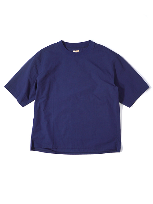 LA MOND  ORGANIC COTTON/LINEN TEE - Navy 