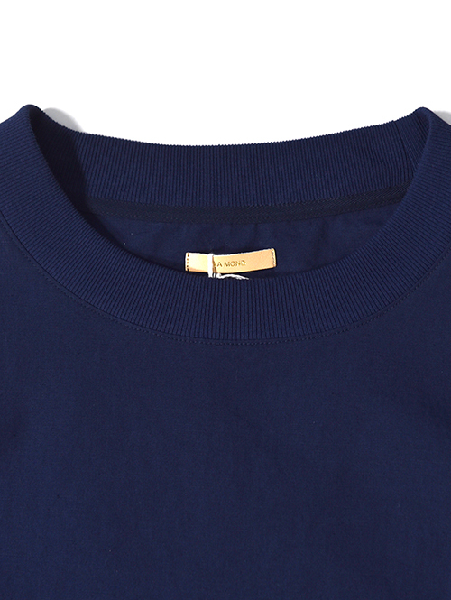 LA MOND  ORGANIC COTTON/LINEN TEE - Navy 