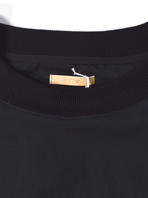 LA MOND  ORGANIC COTTON/LINEN TEE - Black