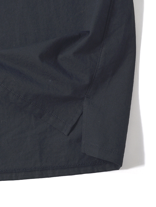 LA MOND  ORGANIC COTTON/LINEN TEE - Black