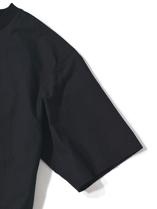 LA MOND  ORGANIC COTTON/LINEN TEE - Black