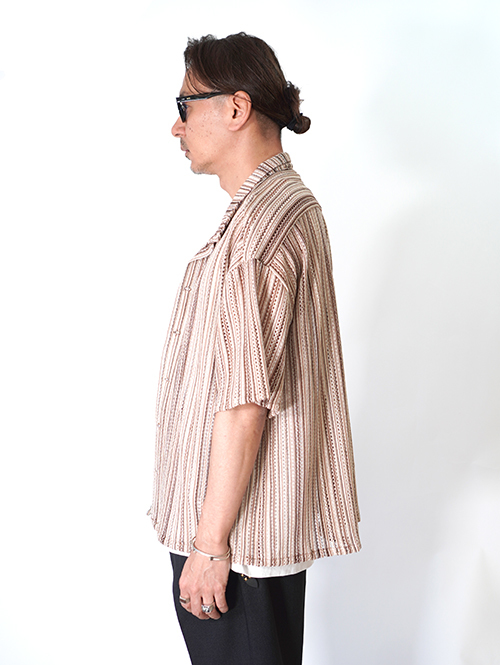 BACK HEAD  ラッセル ストライプ レース シャツ