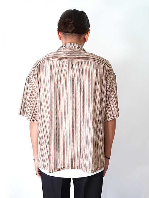 BACK HEAD  ラッセル ストライプ レース シャツ