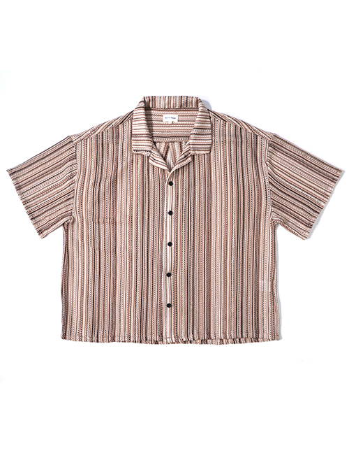 BACK HEAD  ラッセル ストライプ レース シャツ