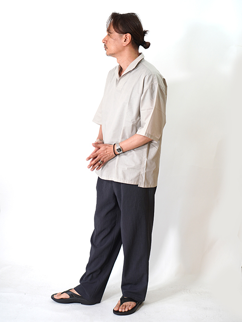LA MOND  LAWN SKIPPER SHIRT - Greige
