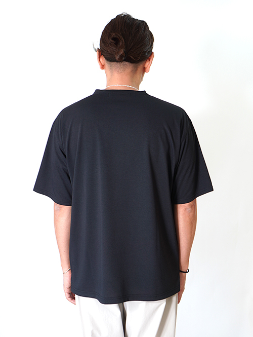 SALUTE HELM  マルーデコットン 20S 天竺 ヘンリーTee - Black