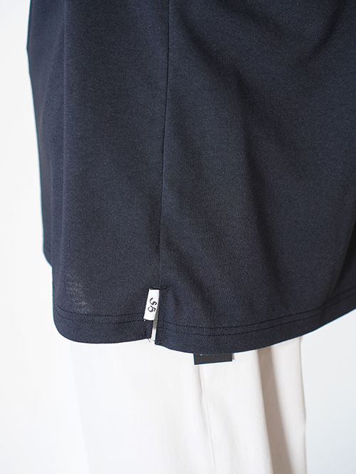 SALUTE HELM  マルーデコットン 20S 天竺 ヘンリーTee - Black