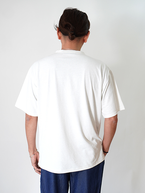SALUTE HELM  マルーデコットン 20S 天竺 ヘンリーTee - Off White