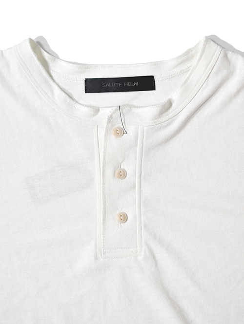 SALUTE HELM  マルーデコットン 20S 天竺 ヘンリーTee - Off White