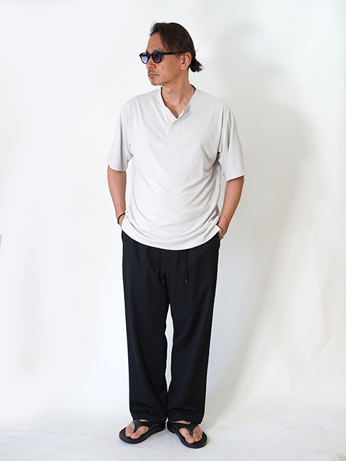 SALUTE HELM  マルーデコットン 20S 天竺 ヘンリーTee - Graige　再入荷