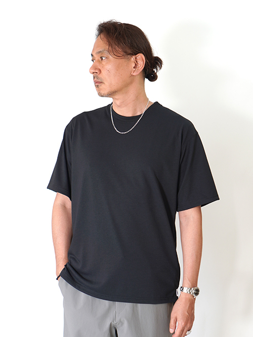SALUTE HELM マルーデコットン20s天竺 半袖Tee (76001)  - Black