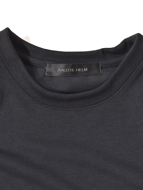 SALUTE HELM マルーデコットン20s天竺 半袖Tee (76001)  - Black