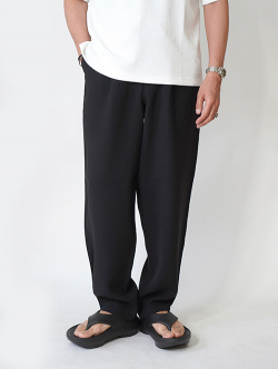 SALUTE HELM  リラックス ダブルクロス ワンタック ワイドパンツ (66005) - Black