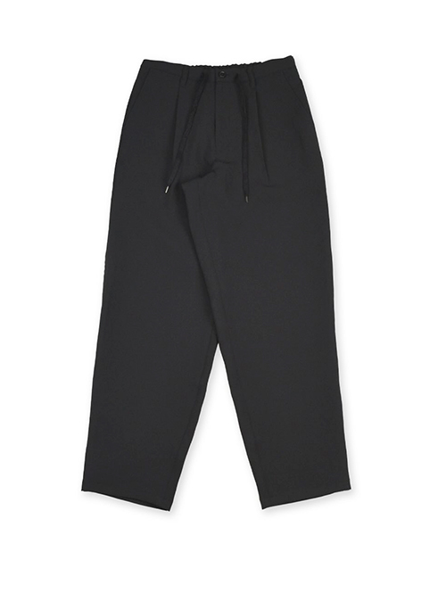 SALUTE HELM  リラックス ダブルクロス ワンタック ワイドパンツ (66005) - Black
