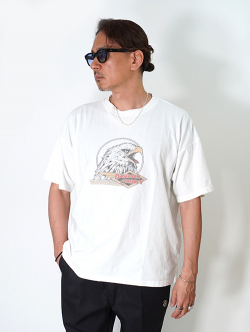 REMI RELIEF  HARD SP加工20/-天竺BIGサイズ ハーレーT - Off White