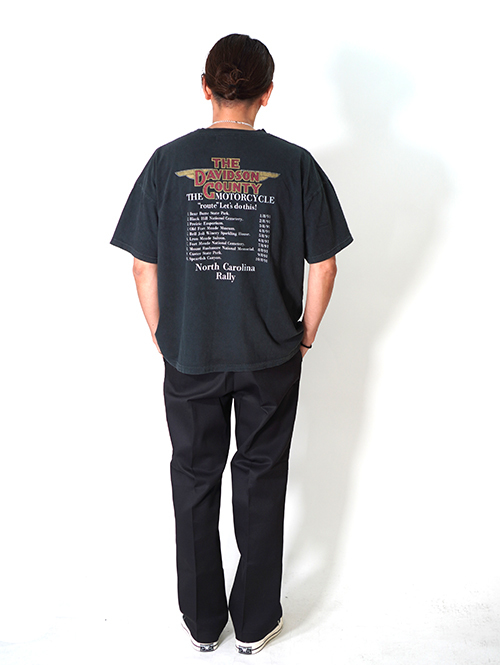REMI RELIEF  HARD SP加工20/-天竺BIGサイズ ハーレーT- Vintage Black