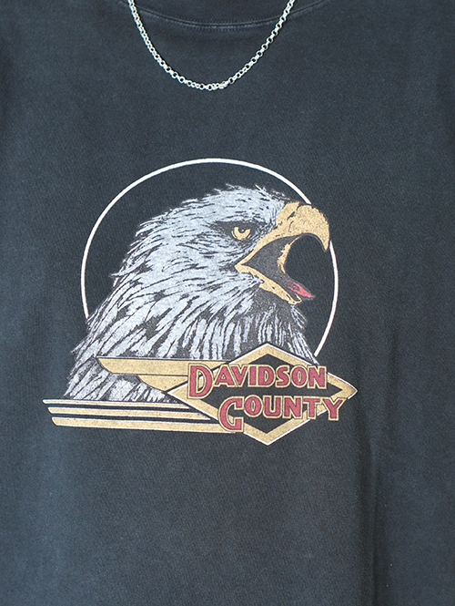 REMI RELIEF  HARD SP加工20/-天竺BIGサイズ ハーレーT- Vintage Black