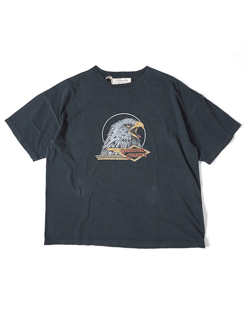 REMI RELIEF  HARD SP加工20/-天竺BIGサイズ ハーレーT- Vintage Black