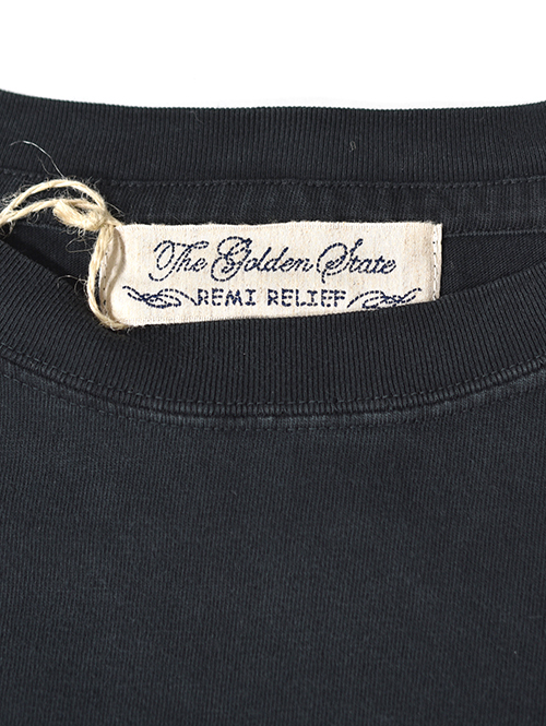 REMI RELIEF  HARD SP加工20/-天竺BIGサイズ ハーレーT- Vintage Black