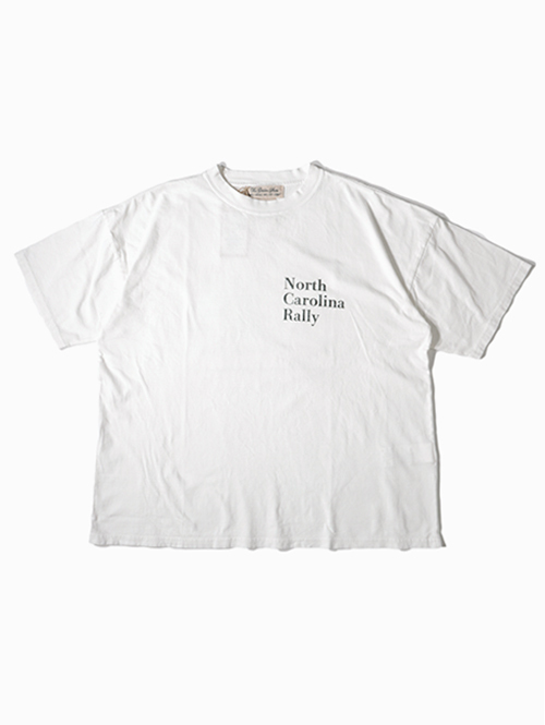 REMI RELIEF  NEW SP加⼯20/天竺BIGサイズ T（North Carolina Rally)  - Off White