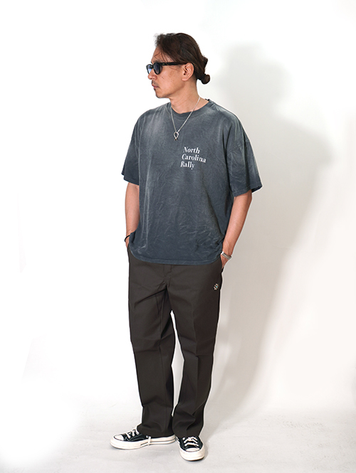REMI RELIEF  NEW SP加⼯20/天竺BIGサイズ T（North Carolina Rally)  - Vintage Black