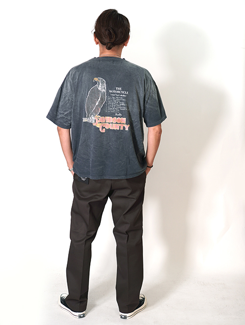REMI RELIEF  NEW SP加⼯20/天竺BIGサイズ T（North Carolina Rally)  - Vintage Black