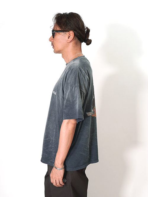 REMI RELIEF  NEW SP加⼯20/天竺BIGサイズ T（North Carolina Rally)  - Vintage Black
