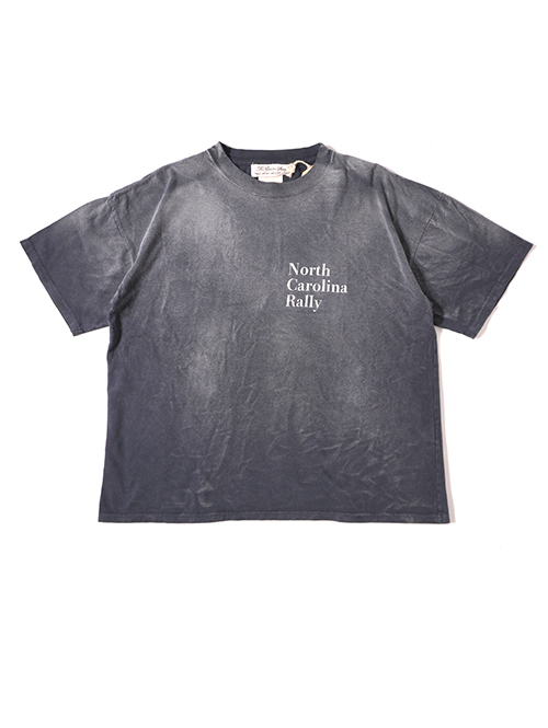 REMI RELIEF  NEW SP加⼯20/天竺BIGサイズ T（North Carolina Rally)  - Vintage Black