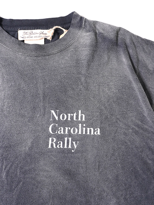REMI RELIEF  NEW SP加⼯20/天竺BIGサイズ T（North Carolina Rally)  - Vintage Black