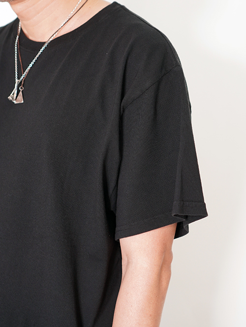 BTSA  Wide & Boxy Fit Short Sleeve Tee - Black