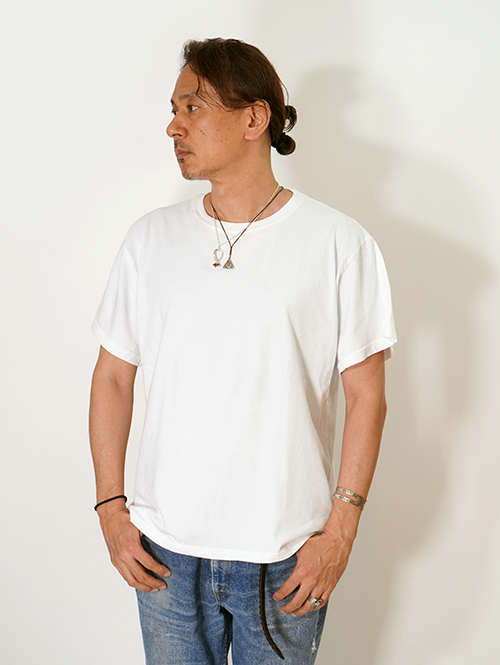 BTSA  Wide & Boxy Fit Short Sleeve Tee - White