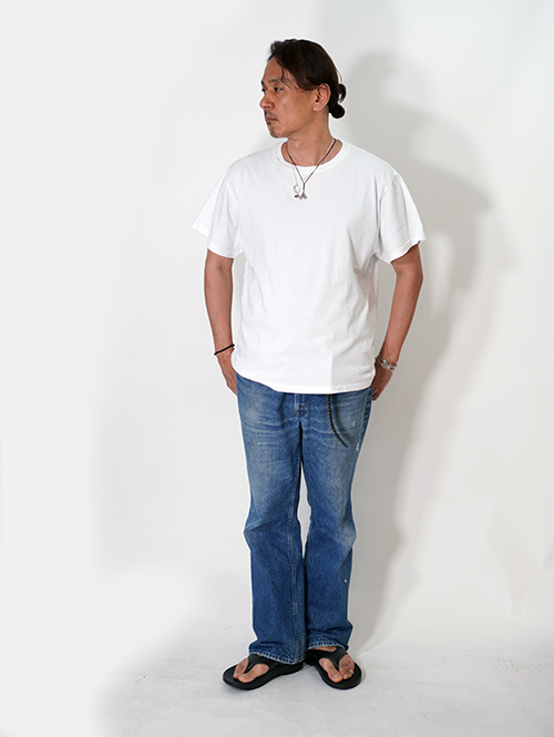 BTSA  Wide & Boxy Fit Short Sleeve Tee - White