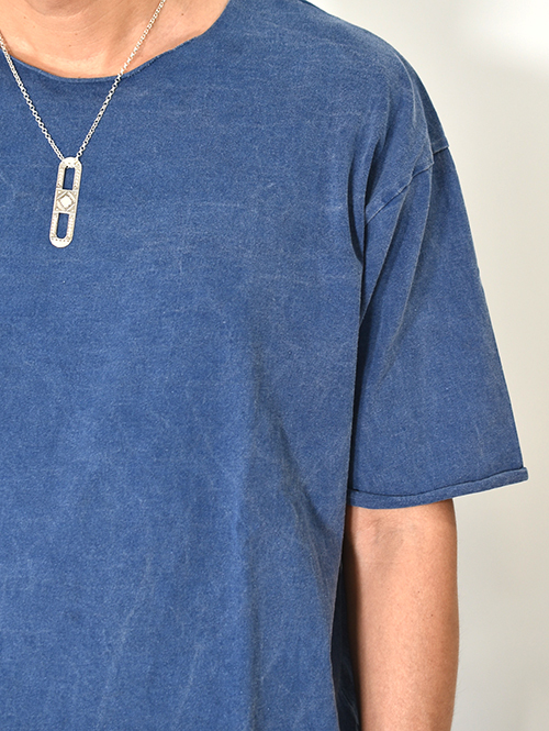 GRAB IN HOLLYWOOD  Heavy Weight Relax Fit All Cut Tee  - Pigment Indigo
