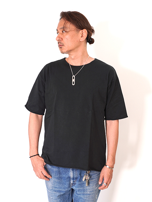 GRAB IN HOLLYWOOD  Heavy Weight Relax Fit All Cut Tee  - Black