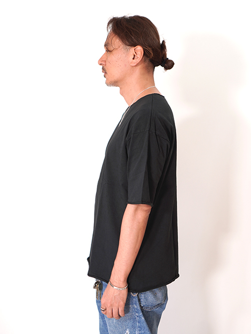 GRAB IN HOLLYWOOD  Heavy Weight Relax Fit All Cut Tee  - Black