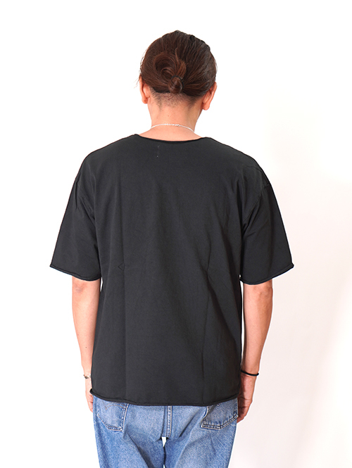 GRAB IN HOLLYWOOD  Heavy Weight Relax Fit All Cut Tee  - Black