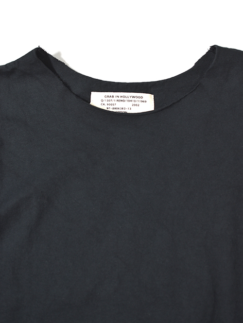 GRAB IN HOLLYWOOD  Heavy Weight Relax Fit All Cut Tee  - Black
