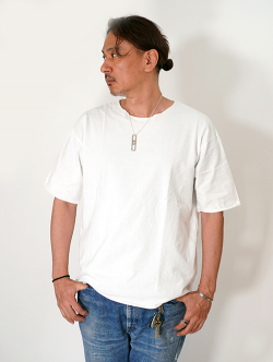 GRAB IN HOLLYWOOD  Heavy Weight Relax Fit All Cut Tee  - Off White