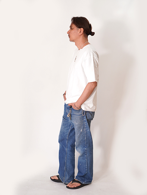 GRAB IN HOLLYWOOD  Heavy Weight Relax Fit All Cut Tee  - Off White