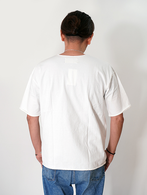 GRAB IN HOLLYWOOD  Heavy Weight Relax Fit All Cut Tee  - Off White