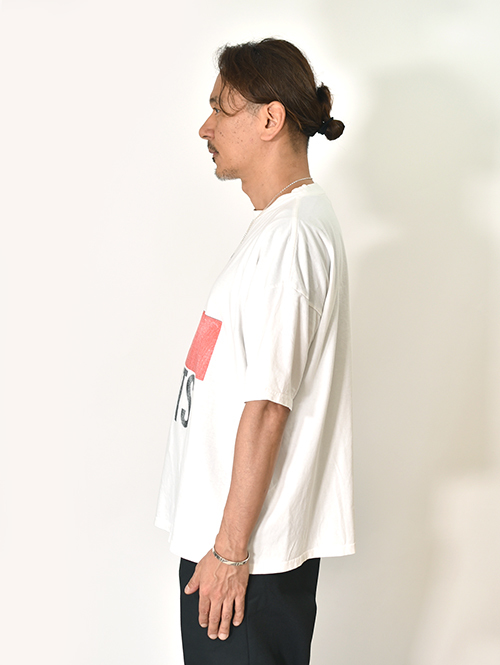 REMI RELIEF  NEW SP加工20/-天竺BIGサイズT（THE ALL HEARTS)- Off White