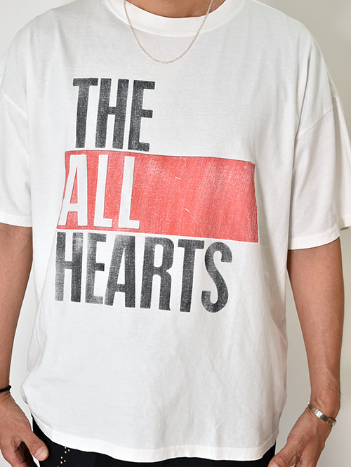 REMI RELIEF  NEW SP加工20/-天竺BIGサイズT（THE ALL HEARTS)- Off White