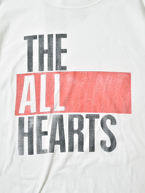 REMI RELIEF  NEW SP加工20/-天竺BIGサイズT（THE ALL HEARTS)- Off White