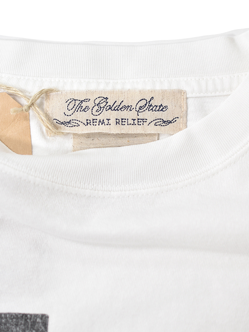 REMI RELIEF  NEW SP加工20/-天竺BIGサイズT（THE ALL HEARTS)- Off White