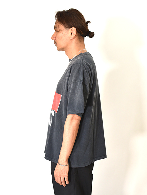 REMI RELIEF  NEW SP加工20/-天竺BIGサイズT（THE ALL HEARTS)- Vintage Black